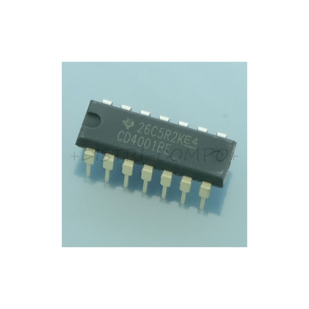 CD4001BE CMOS 4-ch, 2-input, 3-V to 18-V NOR gatesDIP-14 Texas RoHS