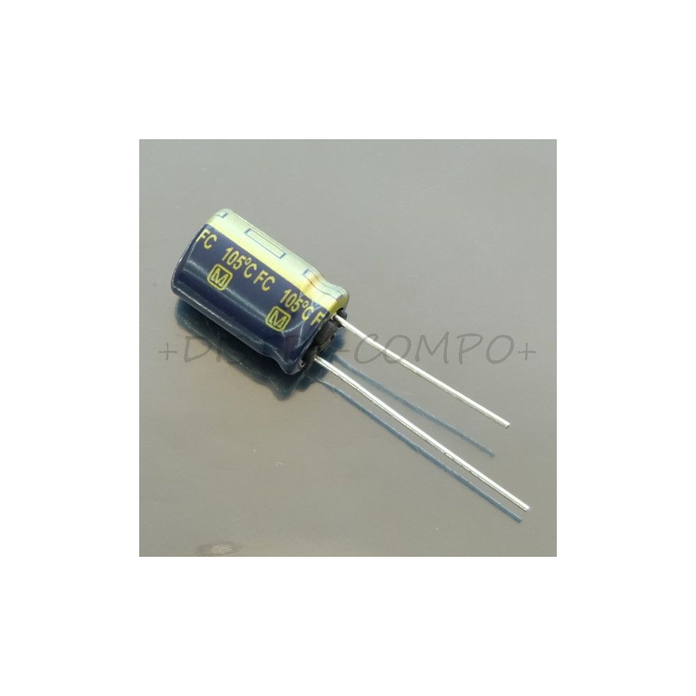 Condensateur 100µF 6V3 electrolytique 11x5mm PMC2 FC Panasonic EEUFC0J101 RoHS