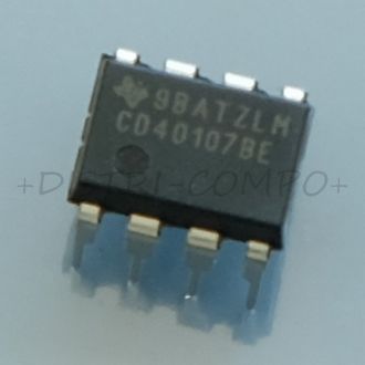 40107 - CD40107BE CMOS Dual 2 input nand DIP-8 Texas RoHS