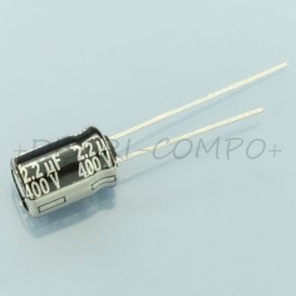 Condensateur 2.2µF 400V 8x11.5mm pas3.5 105° NHG-A Panasonic ECA2GHG2R2
