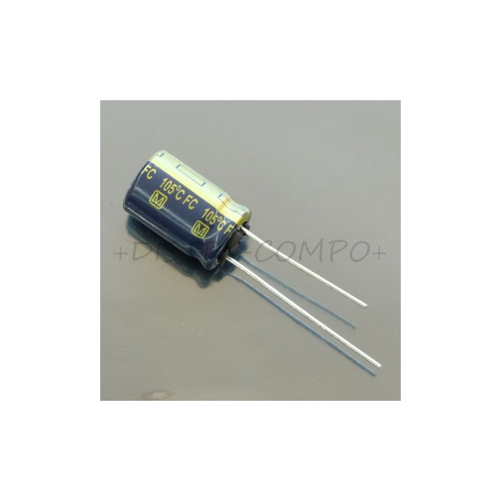 Condensateur 3.3µF 100V électrolytique 20% 105° Panasonic EEUFC2A3R3 RoHS