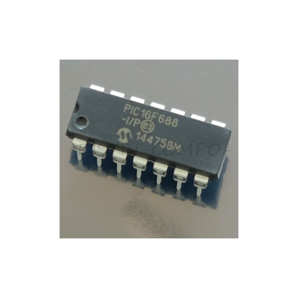 PIC16F688-I/P Microcontroleur DIP-14 8BIT 7KB Microchip RoHS