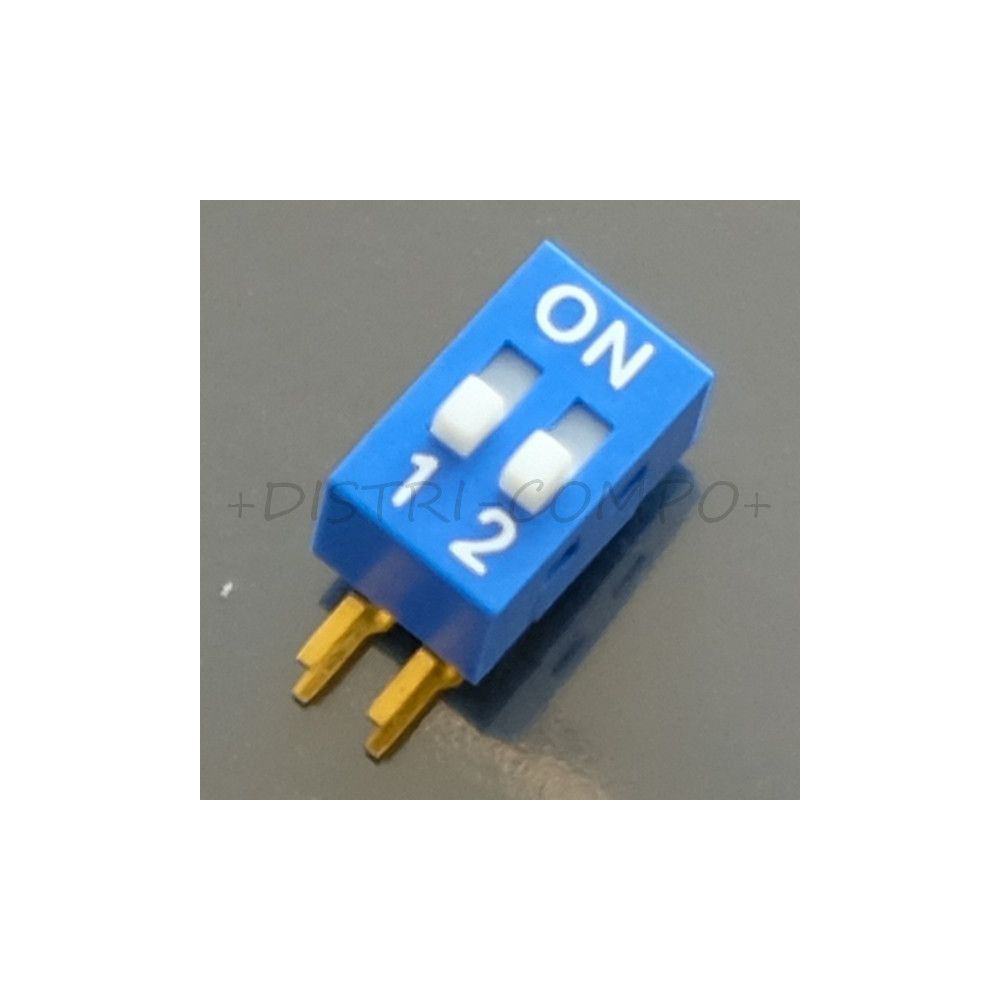 Dipswitch d'angle 2 positions pour circuit imprime