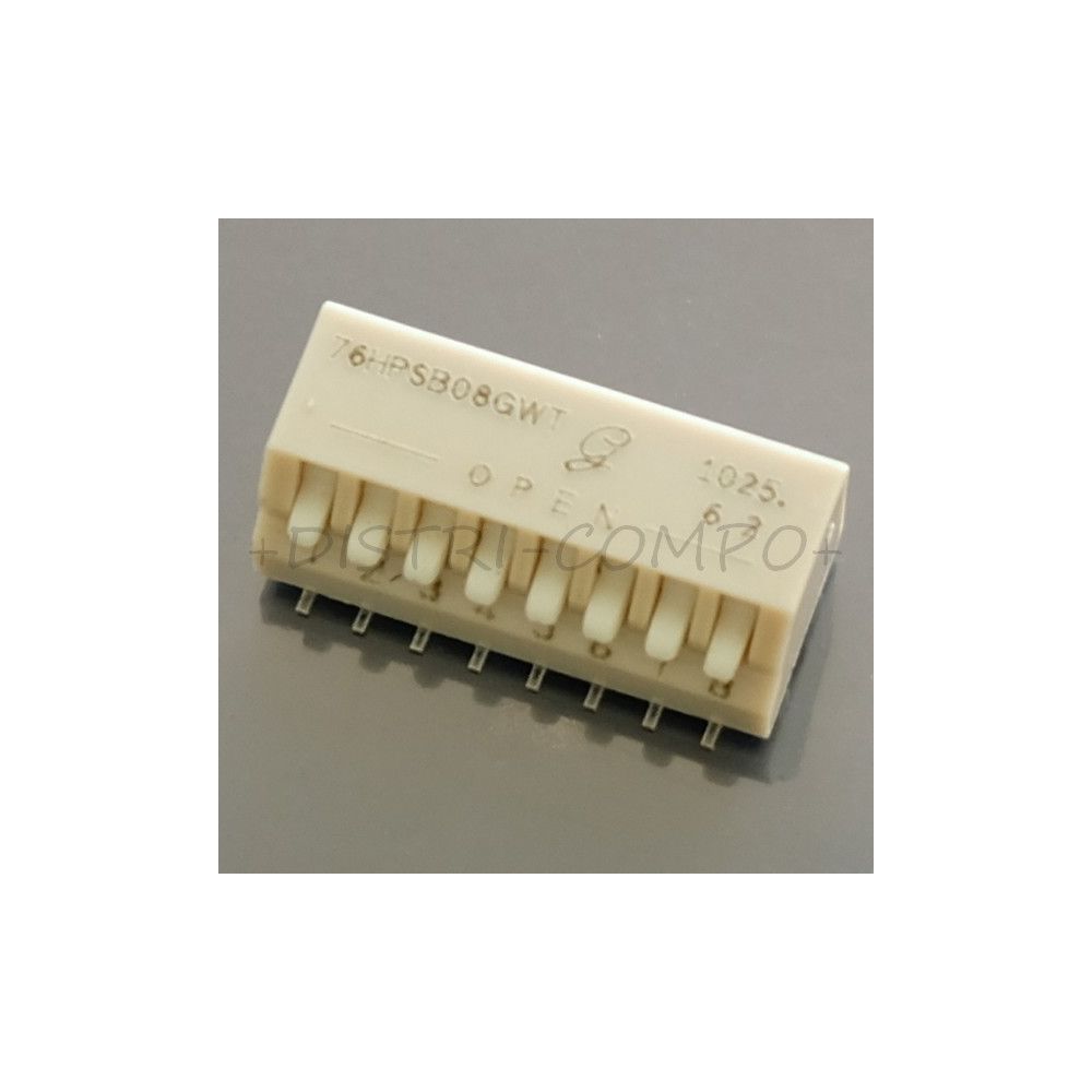 Dipswitch SMD piano 8 positions 90° Grayhill 76HPSB08GWT