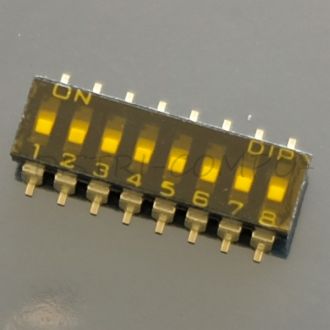 Dipswitch SMD 8 positions 24VDC 25mA