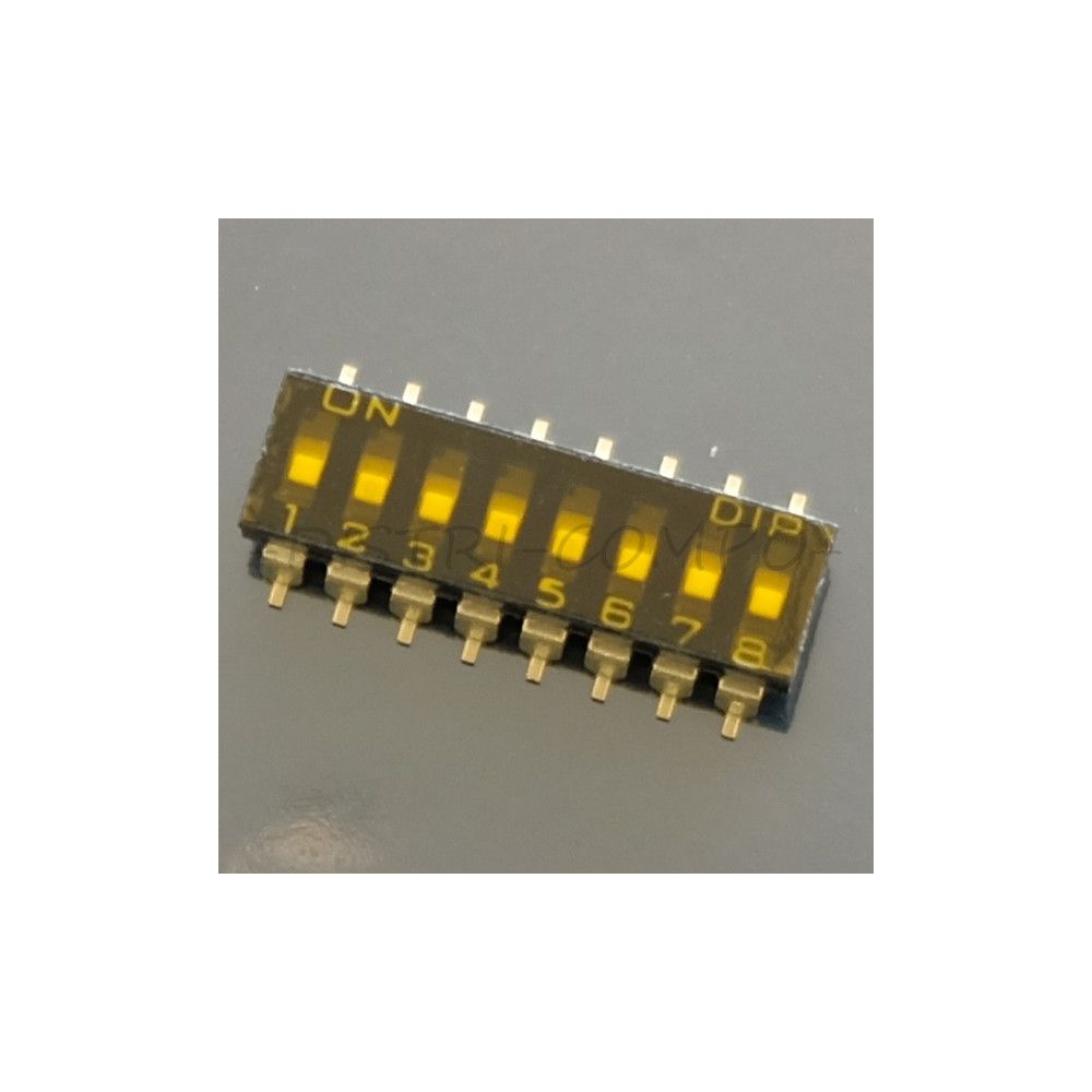 Dipswitch SMD 8 positions 24VDC 25mA