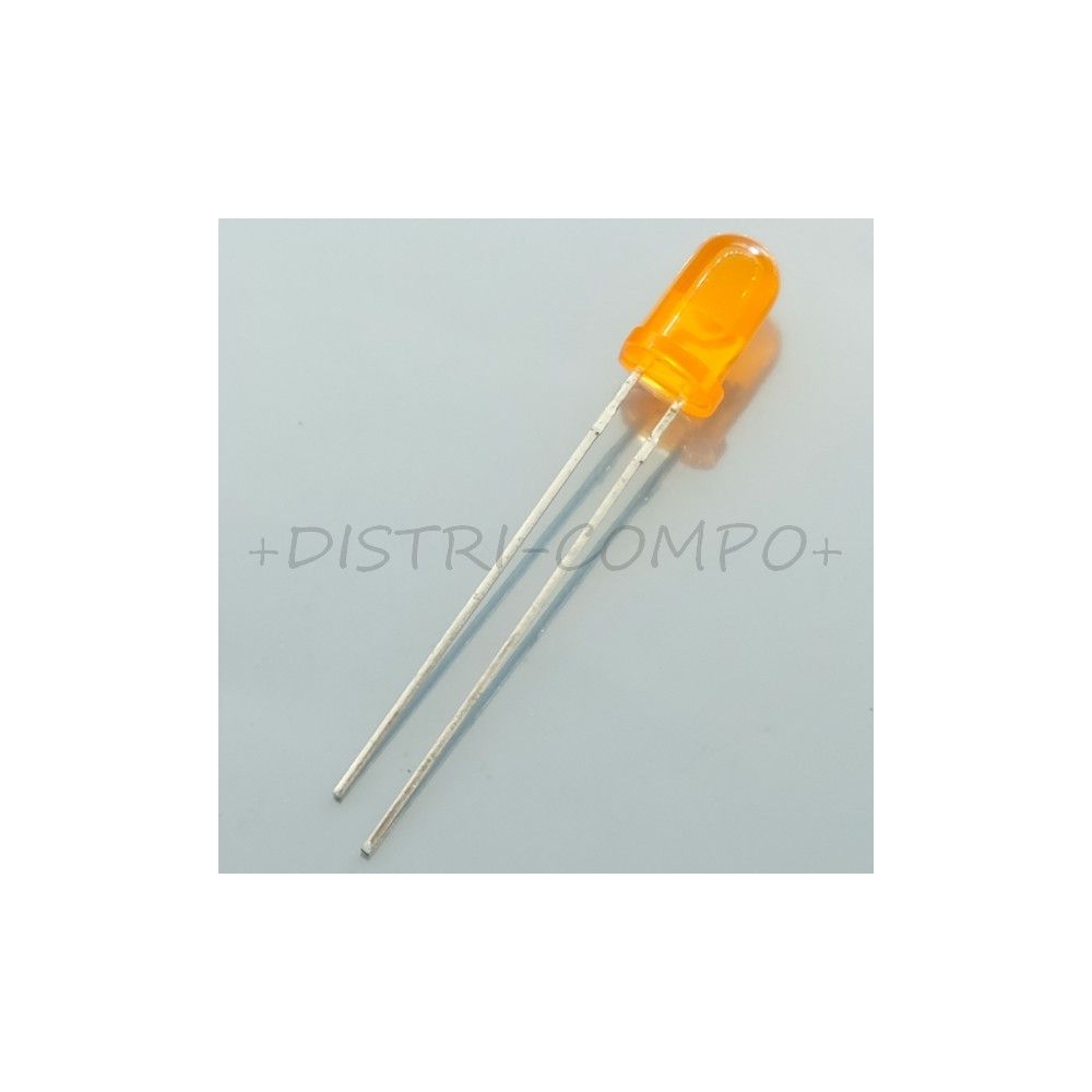 Led orange 5mm 20mA 625nm 60° 30mcd L-53ED Kingbright