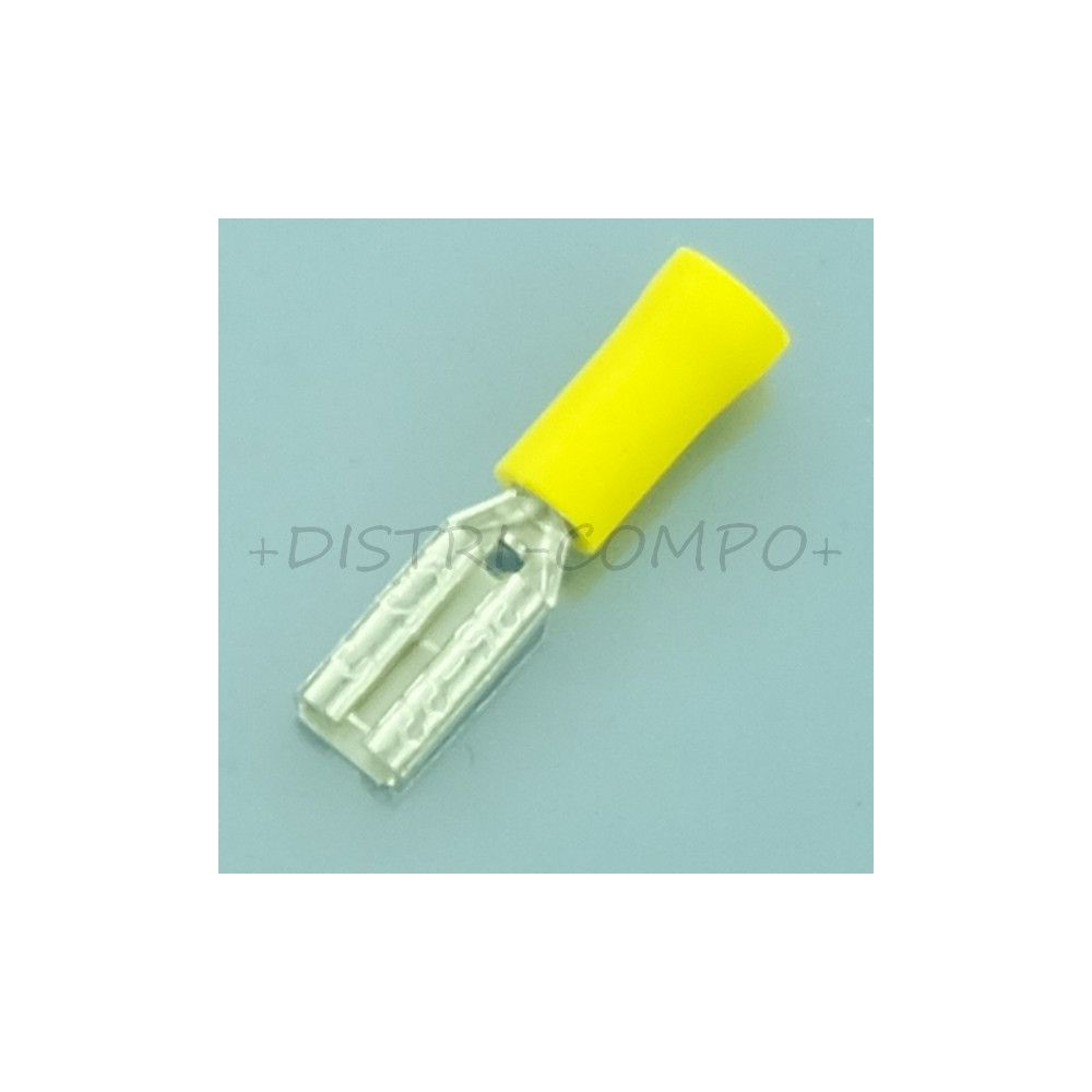 Cosse plate femelle 2.8x0.8mm jaune 0.2mm - 0.5mm² RND Connect