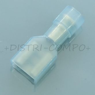 Cosse plate femelle isolee 6.3x0.8mm bleue RND Connect
