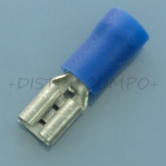 Cosse plate femelle 4.8x0.8mm bleue RND Connect