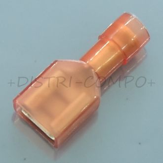 Cosse plate femelle isolee 6.3x0.8mm rouge RND Connect