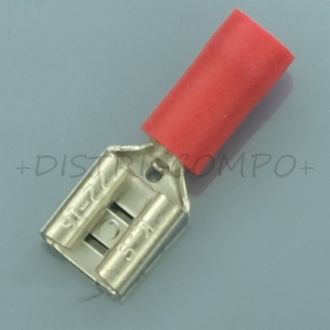 Cosse plate femelle 6.3x0.8mm rouge RND Connect