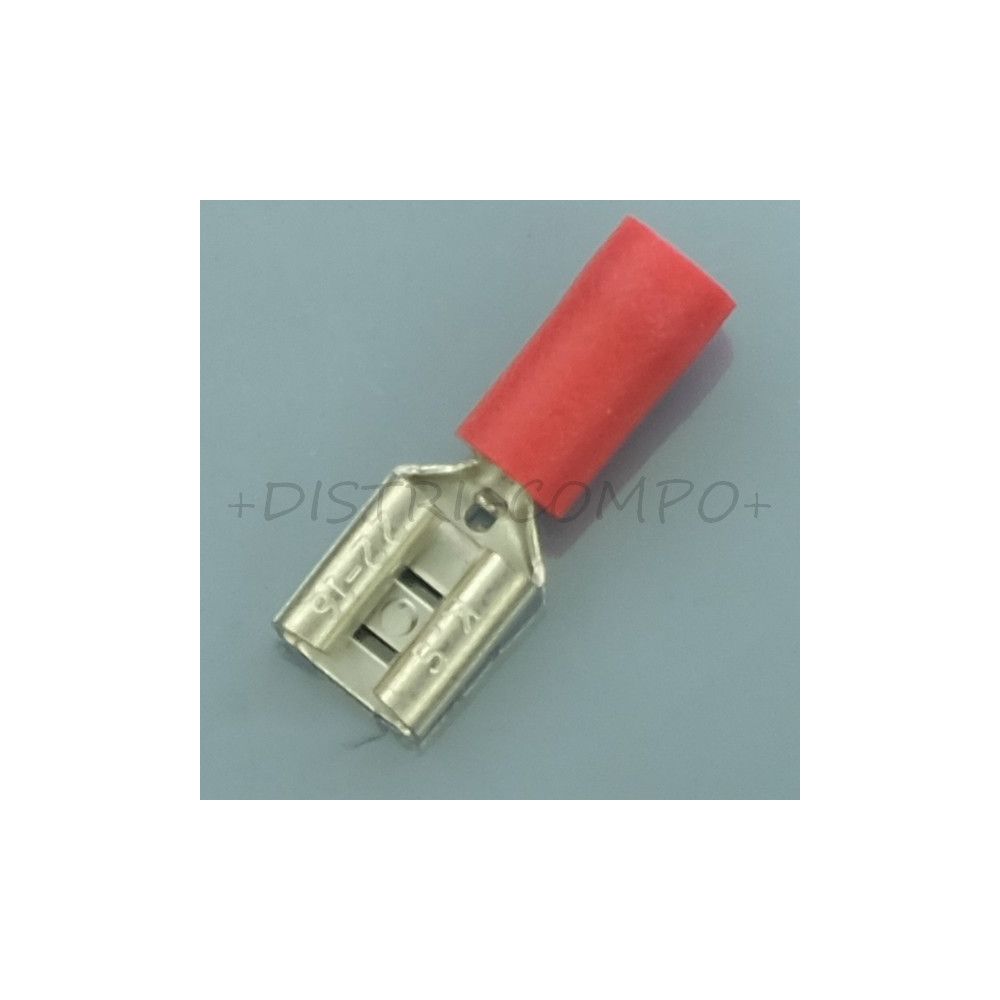 Cosse plate femelle 6.3x0.8mm rouge RND Connect