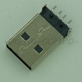 Embase USB Type A male montage SMD Lumberg 2410-07