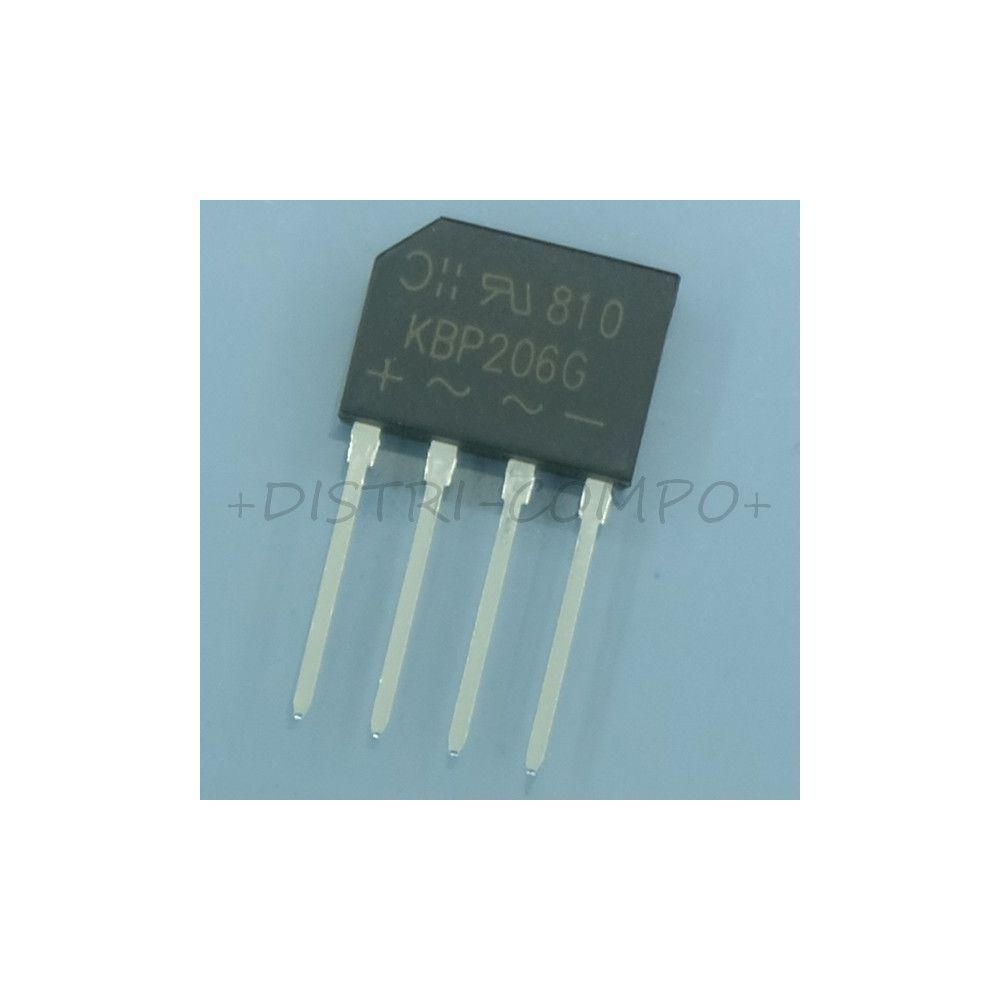 KBP206G Rectifier bridge diode single 600V 2A Diodes Inc RoHS DC1810