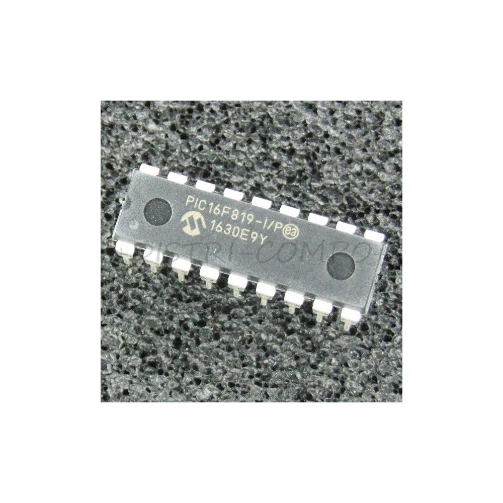 PIC16F819-I/P MCU 8 bits Flash 3.5KB PDIP-18 Microchip RoHS