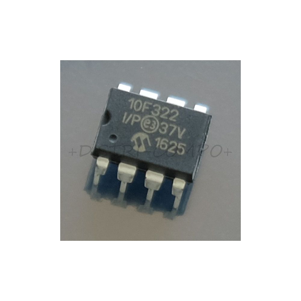 PIC10F322-I/P Microcontrolleur DIP-8 Microchip RoHS