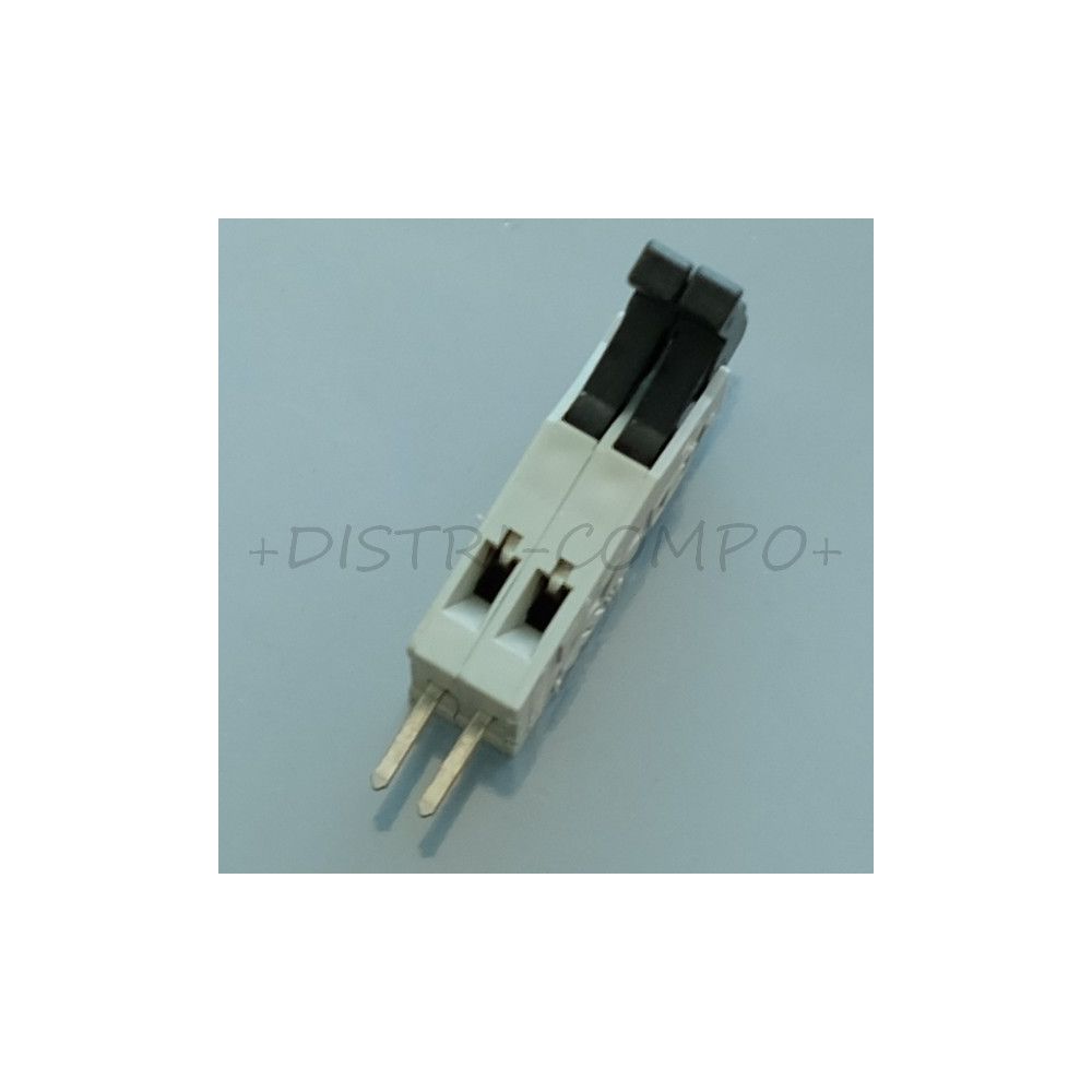 Bornier fil à carte 2 voies pas2.5 28AWG 0.5mm² verrou poussoir AST021 Metz Conn