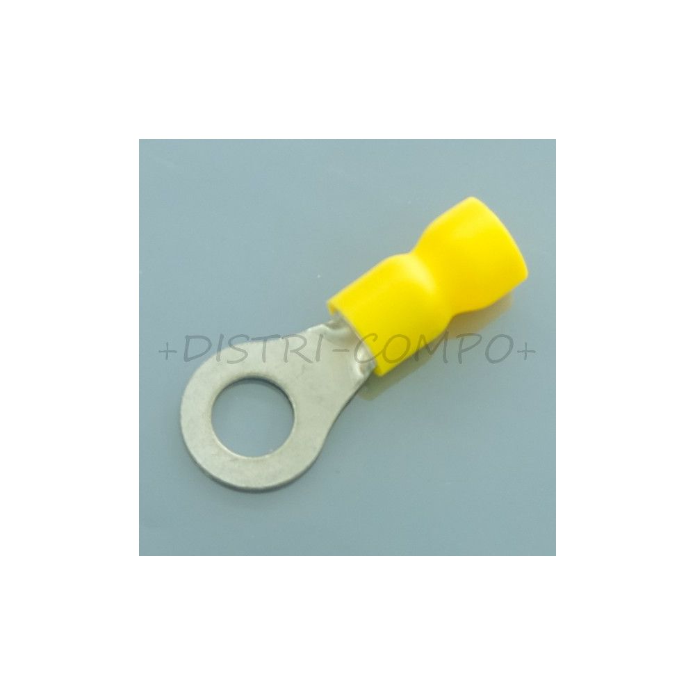 Cosse a oeillet 6.4mm a  sertir jaune RND Connect