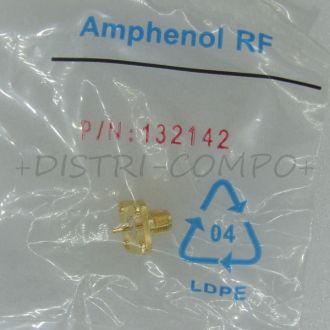 Embase SMA femelle 0Hz à 12.4GHz 50Ohm 132142 Amphenol