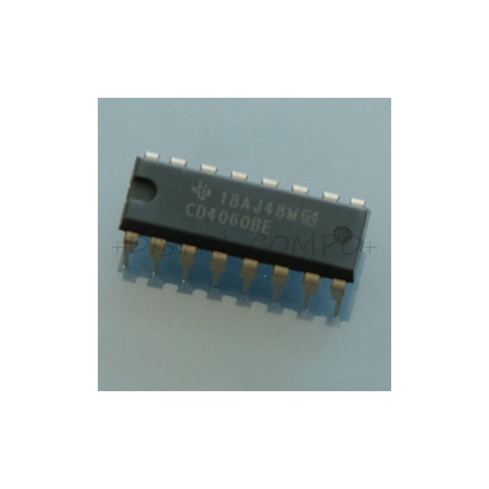 4060 - CD4060BE CMOS 14-Stage Ripple-Carry Binary Counter/Divider DIP-16 Texas R