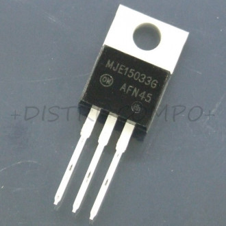 MJE15033G Transistor simple bipolaire PNP 250V 8A 50W TO-220 ONS RoHS
