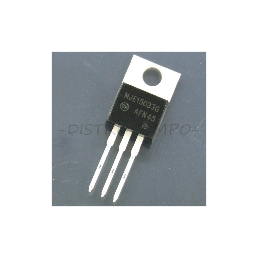 MJE15033G Transistor simple bipolaire PNP 250V 8A 50W TO-220 ONS RoHS