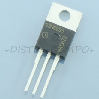SPP03N60S5XKSA1 Transistor MOSFET N-CH 600V 3.2A TO-220AB Infineon RoHS