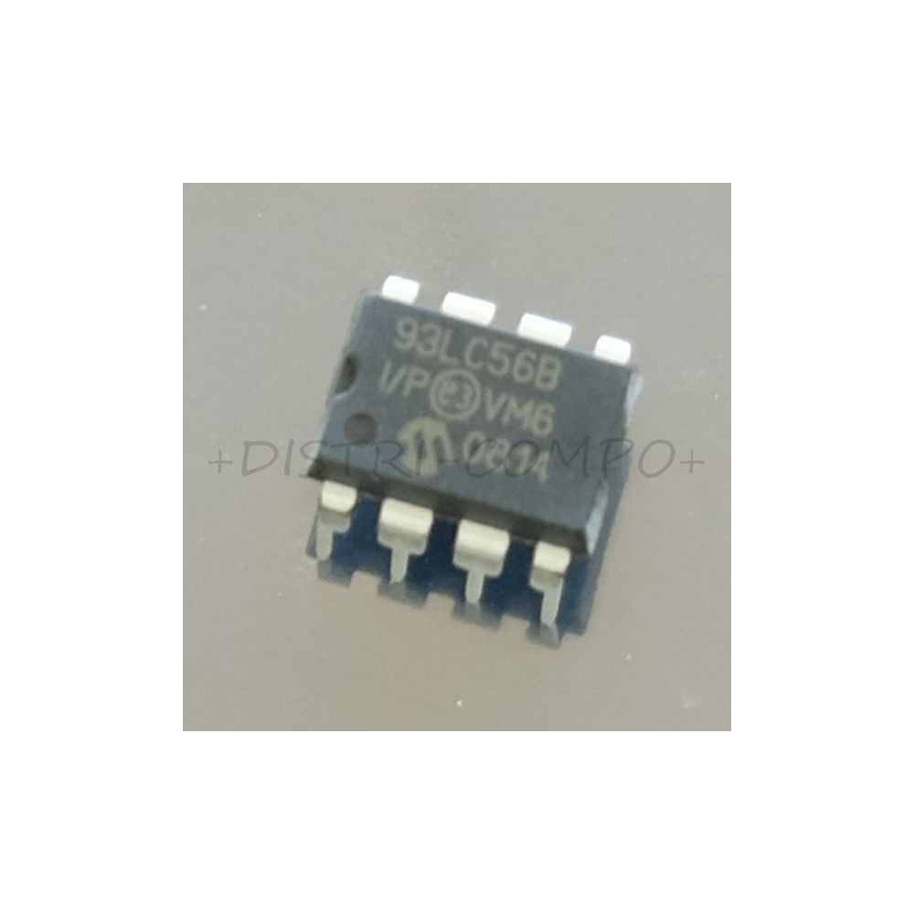 93LC56B-I/P Eeprom Microwire 2Kbit 128x16b 3MHz DIP-8 Microchip RoHS