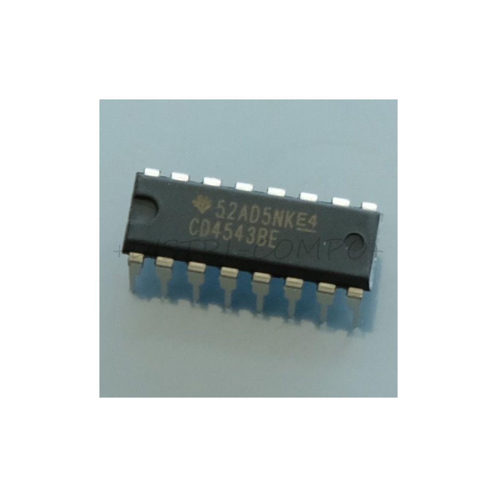 4543 - CD4543BE CMOS dcodeur BCD 7 segments DIP-16 Texas RoHS