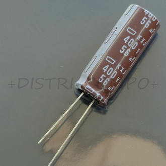 Condensateur 56µF 400V Aluminium Lytic 12.5x35mm pas5 105° KXJ Chemi