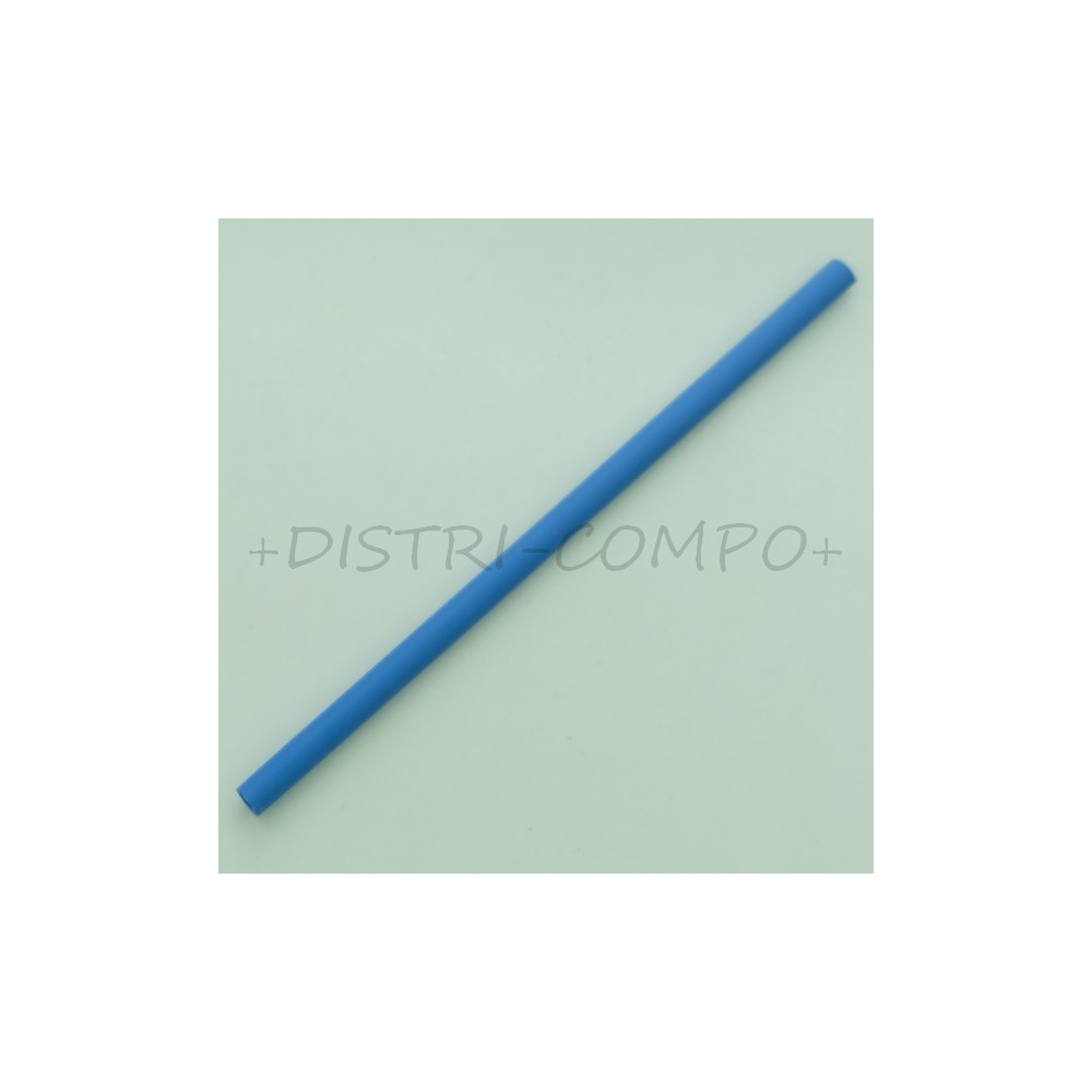 Gaine thermorétractable 1.6mm bleu 2:1 polyoléfine 10cm