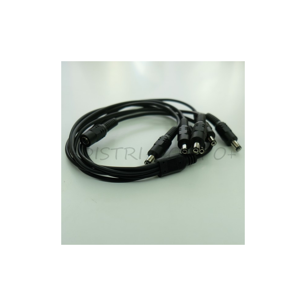 Cable repartiteur DC 6 male x 1 femelle 5.5x2.1mm 50cm Delock