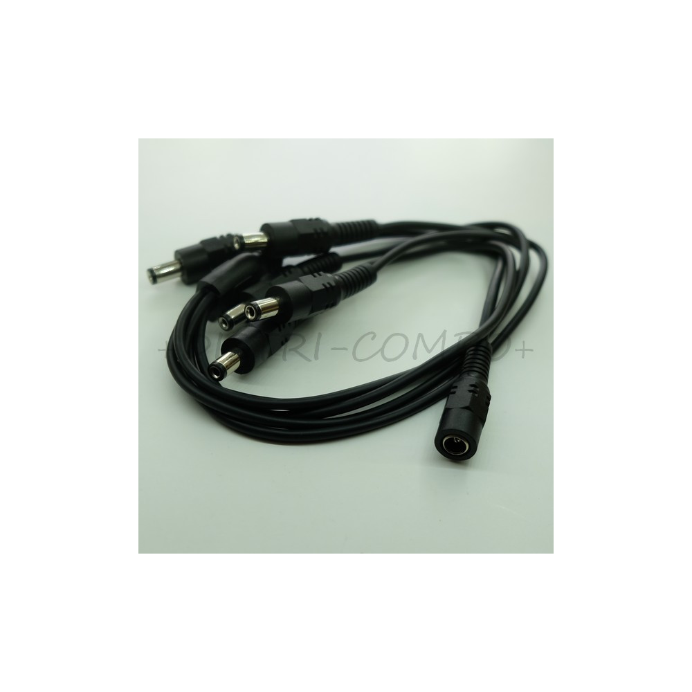 Cable repartiteur DC 5 male x 1 femelle 5.5x2.1mm 50cm Delock