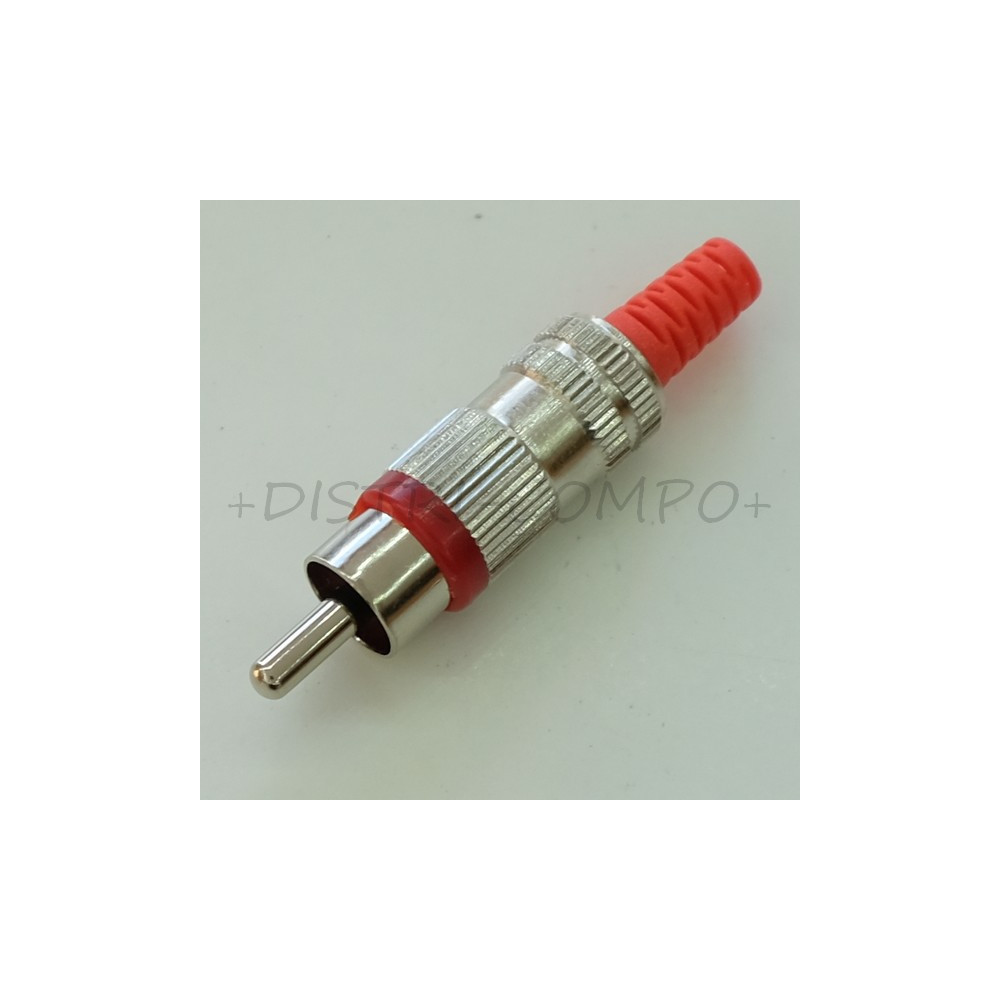 Fiche RCA mâle 4mm métal rouge STO2 Lumberg