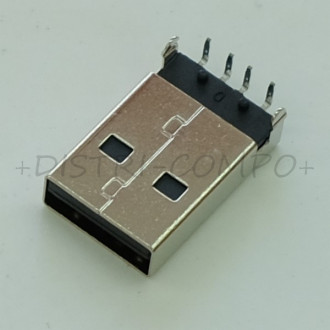 Embase USB Type A male pour circuit imprime Lumberg 2410-08