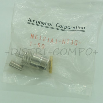 Fiche N femelle a  sertir Amphenol N6121A1-NT3G-1-50