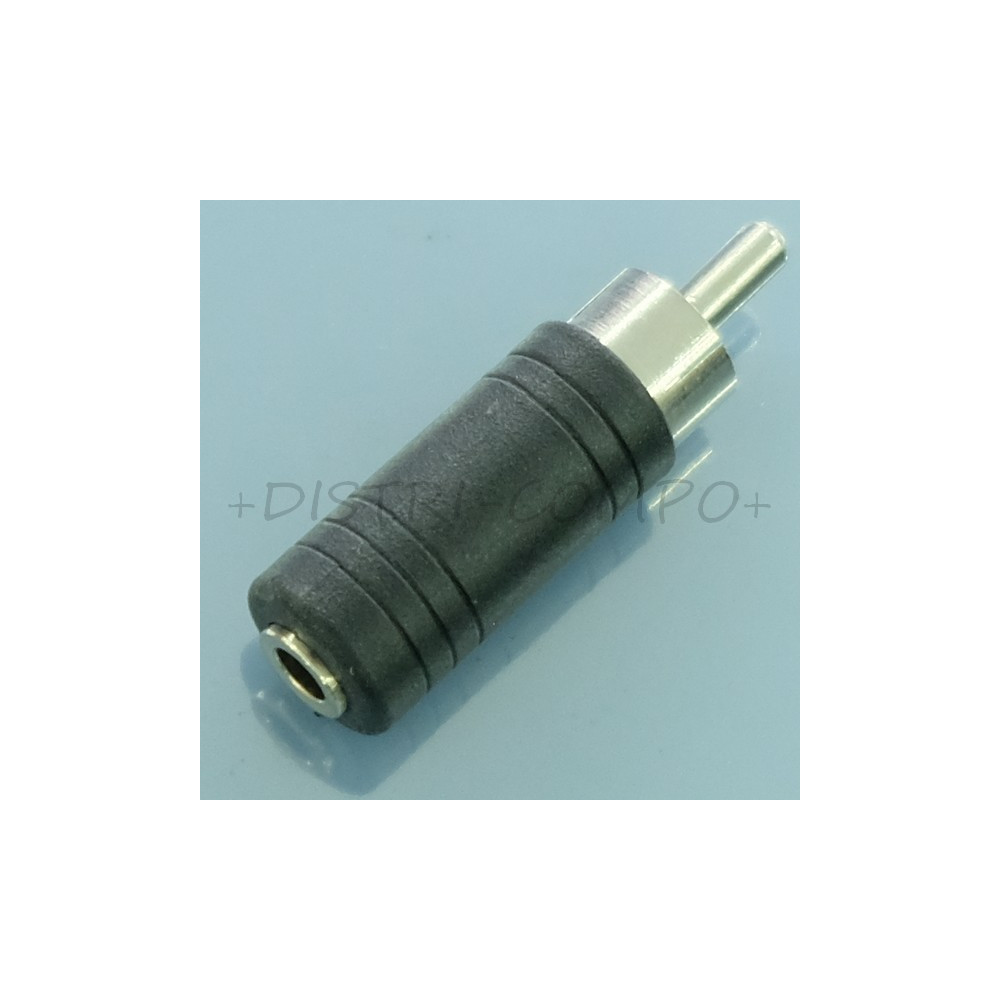 Adaptateur RCA mâle vers Jack 3.5mm mono femelle plastique