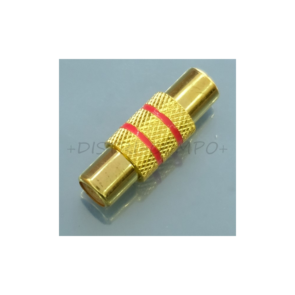 Adaptateur RCA femelle vers RCA femelle rouge