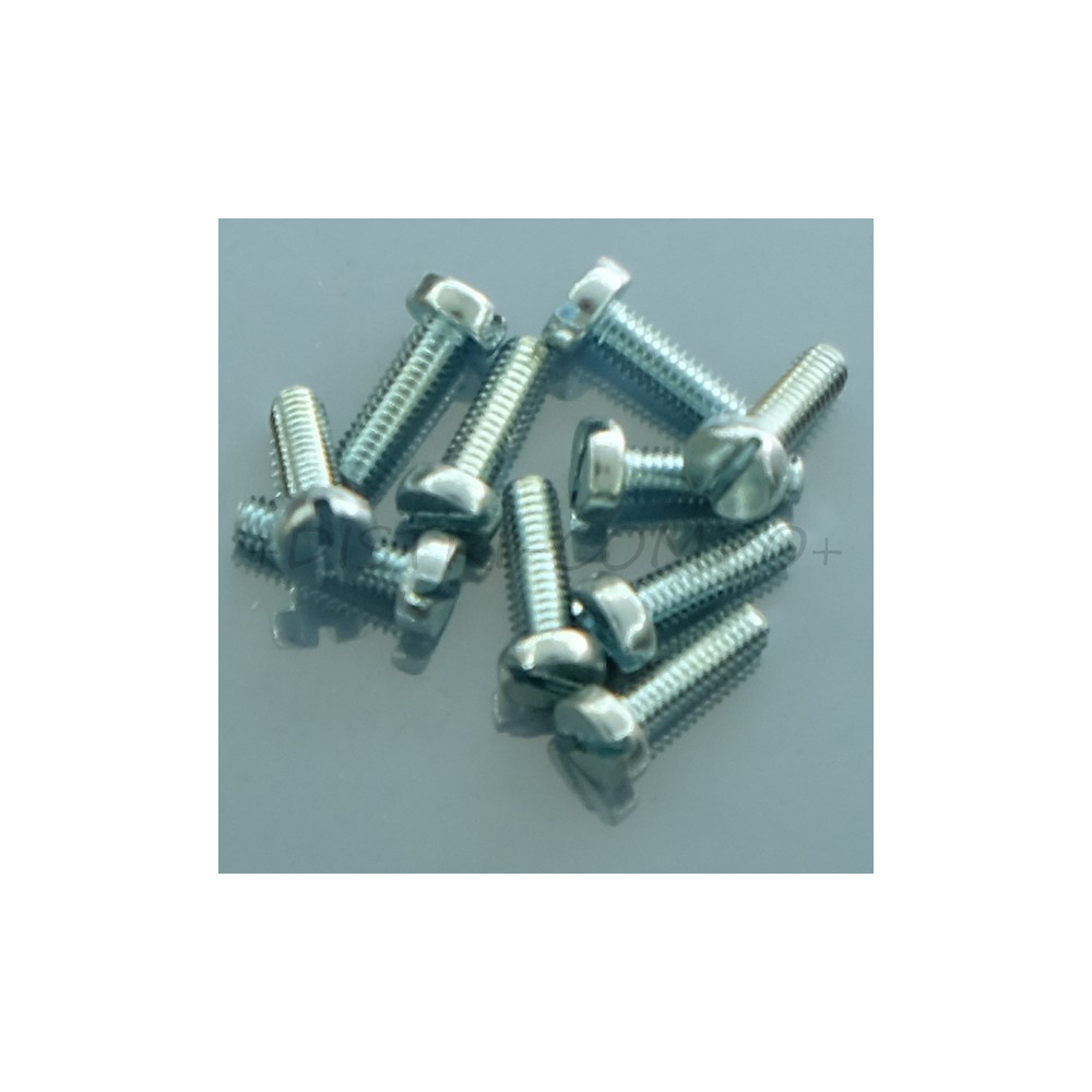 Vis tête cylindrique M2.5x8mm à fente acier galvanisé Reisser (lot de 10)