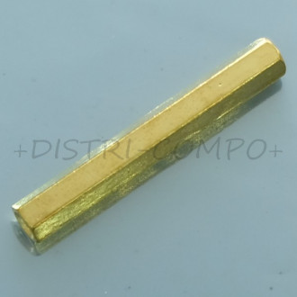 Entretoise femelle femelle 35mm métal dorée M3