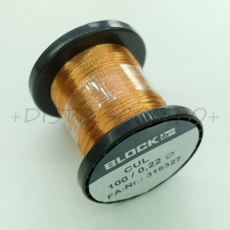 Fil de cuivre laqué en bobine 1mm 100g 2.80A 155°C - Longeur 11m