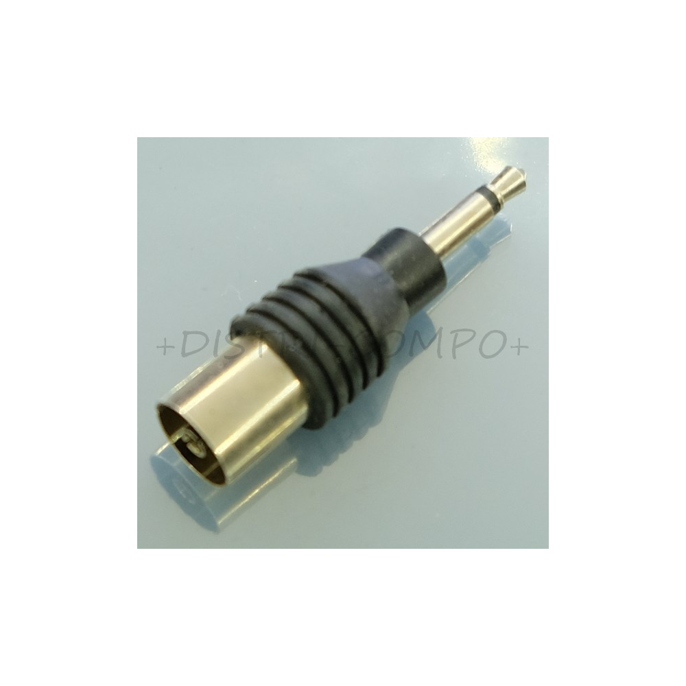 Adaptateur Jack mâle 3.5mm mono vers Coax femelle