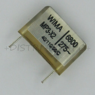 Condensateur MP3-X2 6.8nF 275V PMC15 Wima