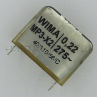 Condensateur MP3-X2 220nF 275V PMC22.5 Wima