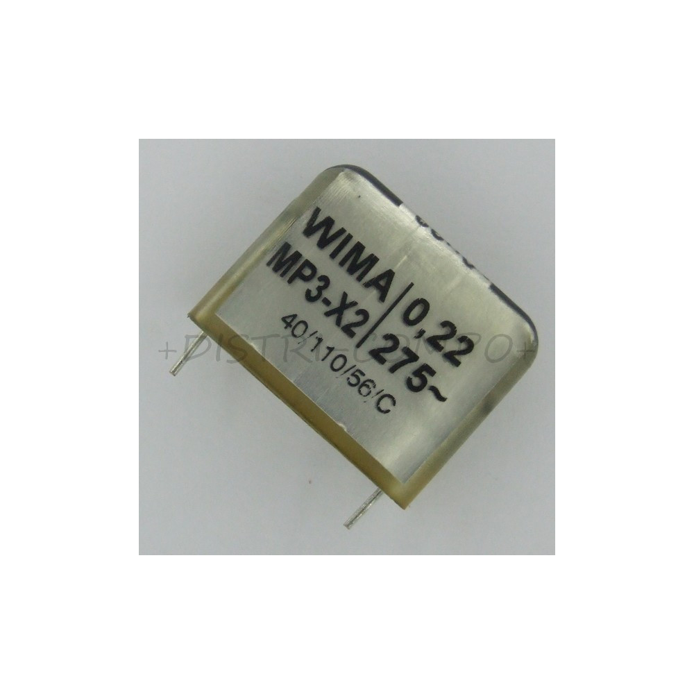 Condensateur MP3-X2 220nF 275V PMC22.5 Wima