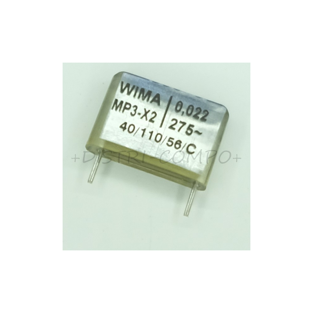 Condensateur MP3-X2 22nF 275V PMC15 Wima