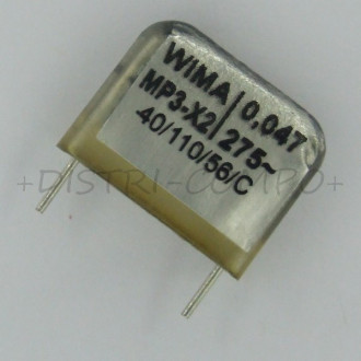 Condensateur MP3-X2 47nF 275V PMC15 Wima