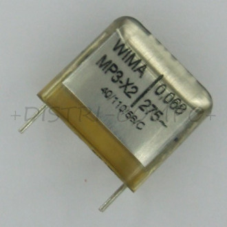 Condensateur MP3-X2 68nF 275V PMC15 Wima