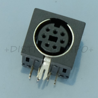 Embase mini-DIN 7 broches femelle plastique circuit imprimé